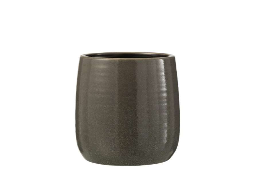 FLOWERPOT REGULAR CERAMIC GREY LARGE