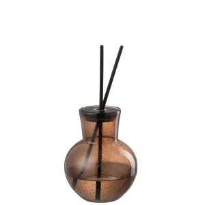 SCENTED OIL VASE LID LI-LY LAND GLASS BROWN