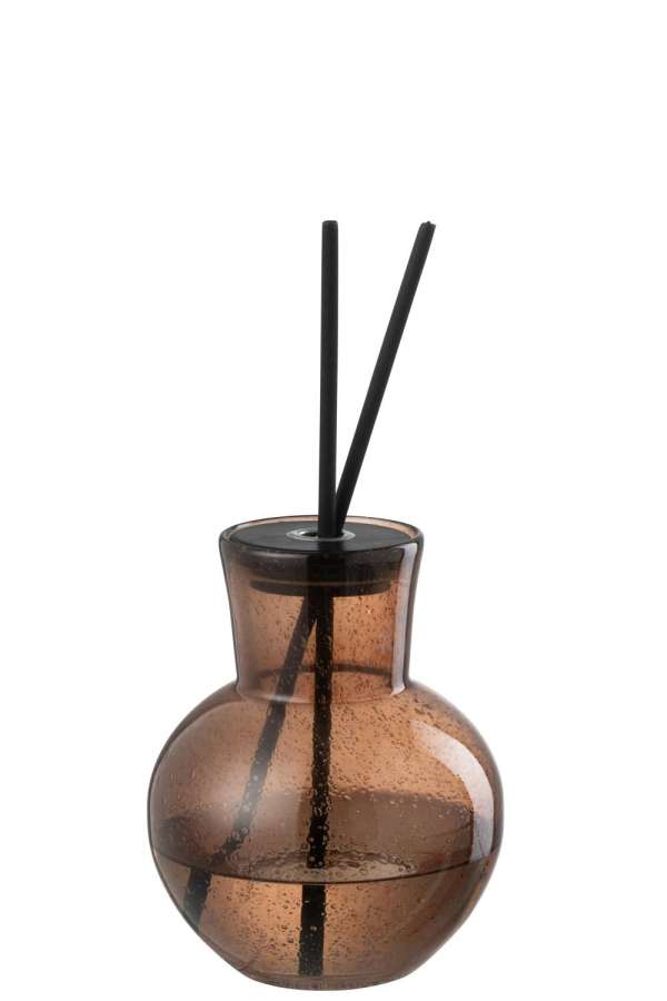 SCENTED OIL VASE LID LI-LY LAND GLASS BROWN