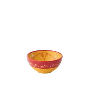 BOWL CERAMIC ORANGE/RED SMALL