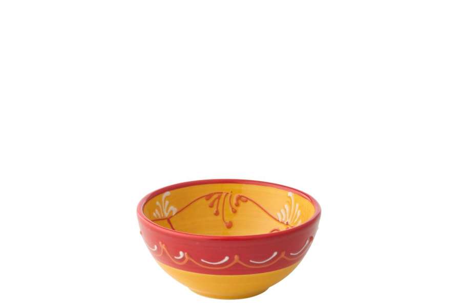 BOWL CERAMIC ORANGE/RED SMALL