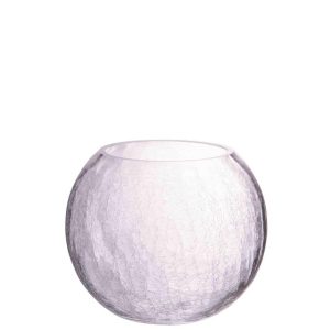 HURRICANE BALL CRACKLE GLASS LIGHT TRANSPARENT