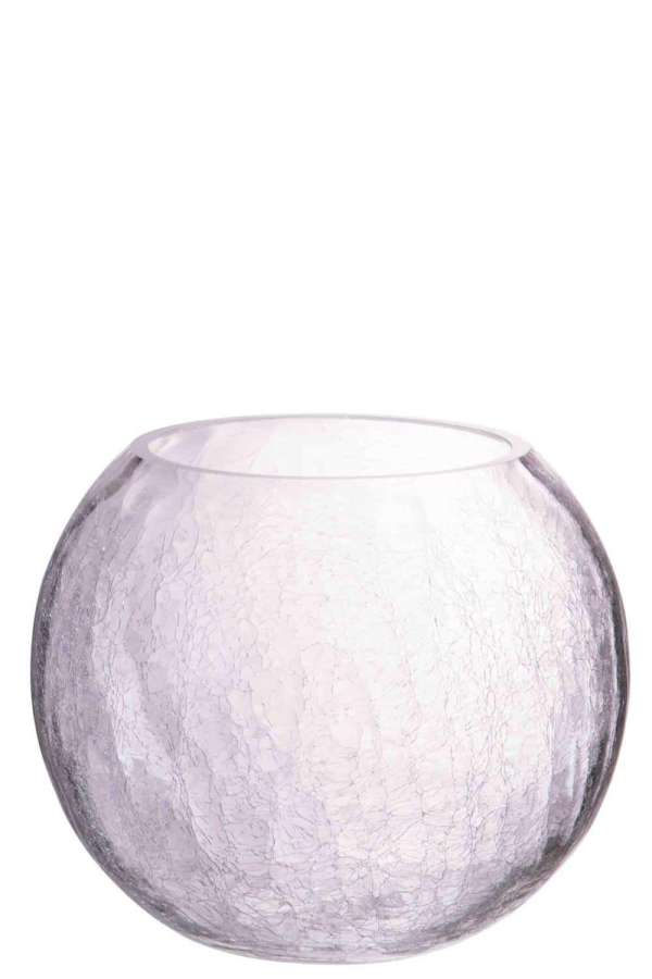 HURRICANE BALL CRACKLE GLASS LIGHT TRANSPARENT