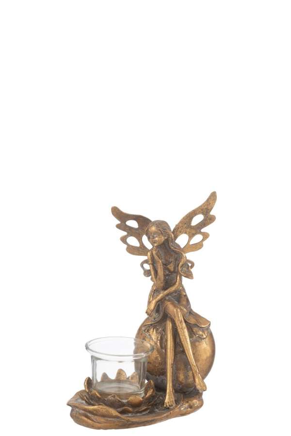 CANDLE HOLDER VIDIA METAL GOLD LARGE