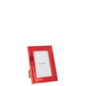 PHOTO FRAME MIRROR 10X15CM GLASS RED SMALL