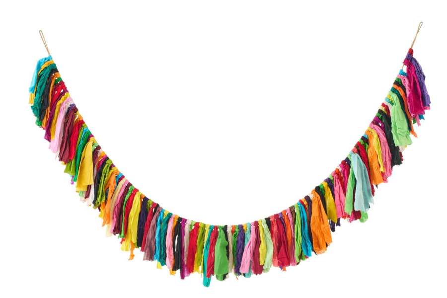 GARLAND WITH FABRIC PIECES FABRIC MULTI