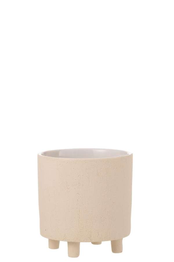 FLOWERPOT SAND CERAMIC BEIGE MEDIUM