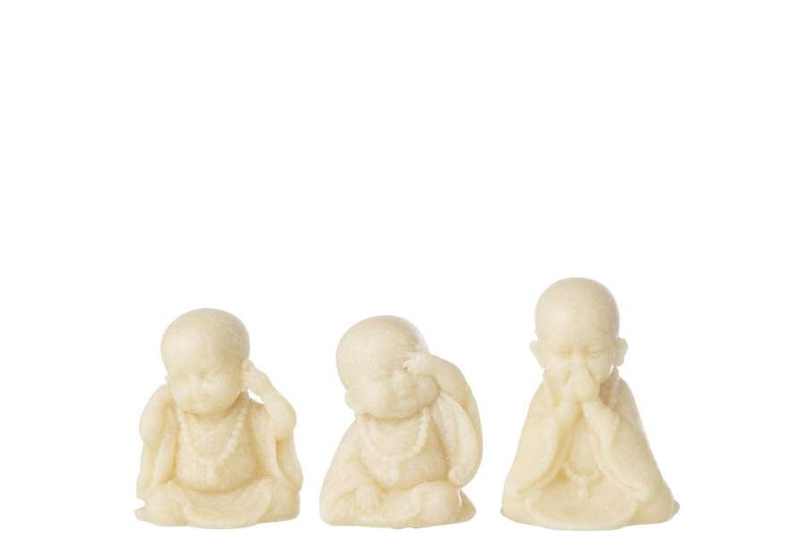 MONK SEE/HEAR/SPEAK POLYRESIN YELLOW ASSORTMENT OF 3