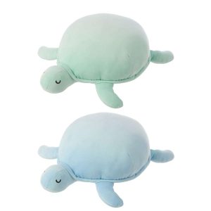 TURTLE POLYESTER LIGHT BLUE/MINT GREEN ASSORTMENT OF 2