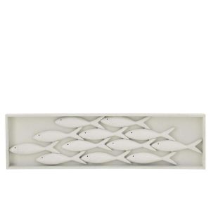 WALL OBJECT FISH MDF WHITE