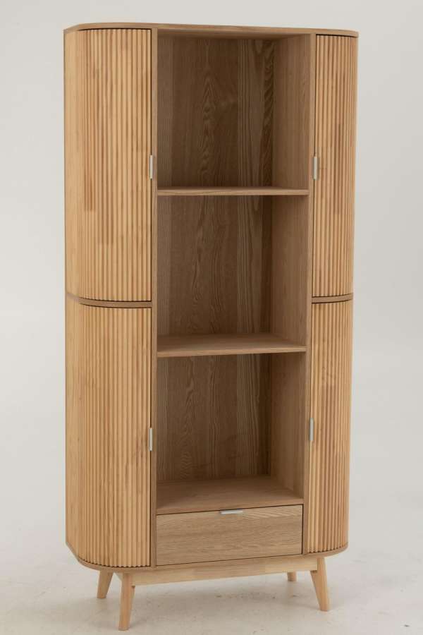 SHELF ROUNDED MDF/PINE WOOD NATURAL