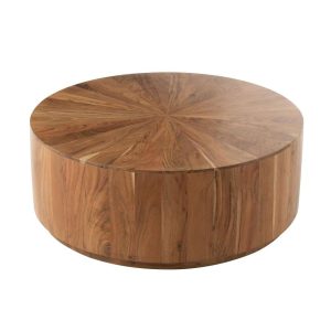 COFFEE TABLE ROUND ACACIA WOOD/MDF NATURAL