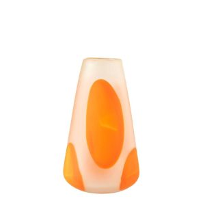HURRICANE DOTS GLASS DARK ORANGE/TRANSPARENT LARGE