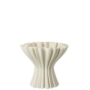 VASE 3D PRINTING IRREGULAR STONEWARE WHITE