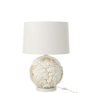 TABLE LAMP SHELL WHITE LARGE