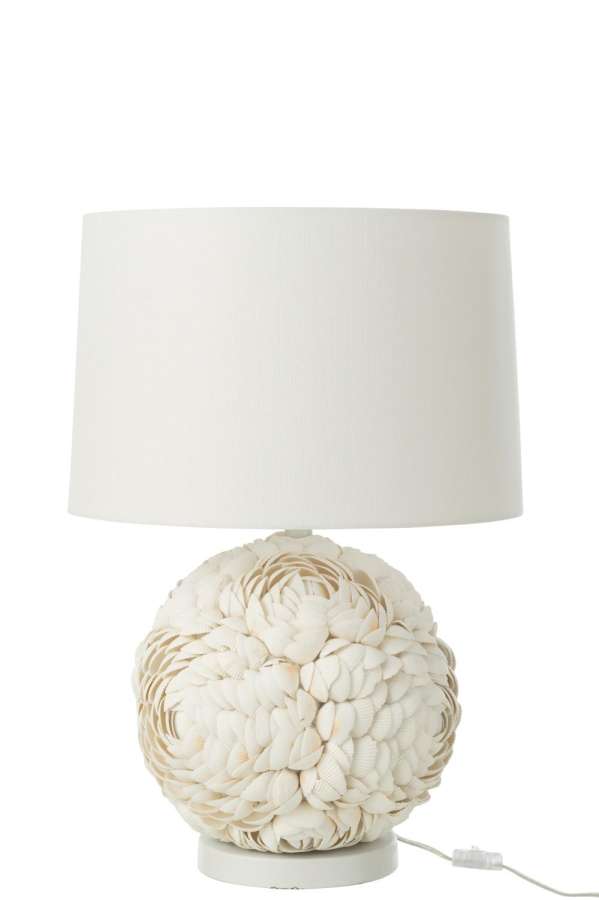 TABLE LAMP SHELL WHITE LARGE
