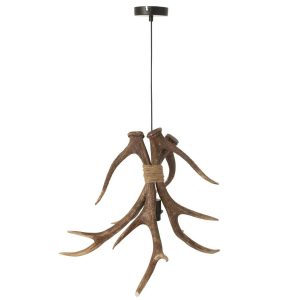 CEILING LAMP ANTLERS POLYRESIN BROWN LARGE