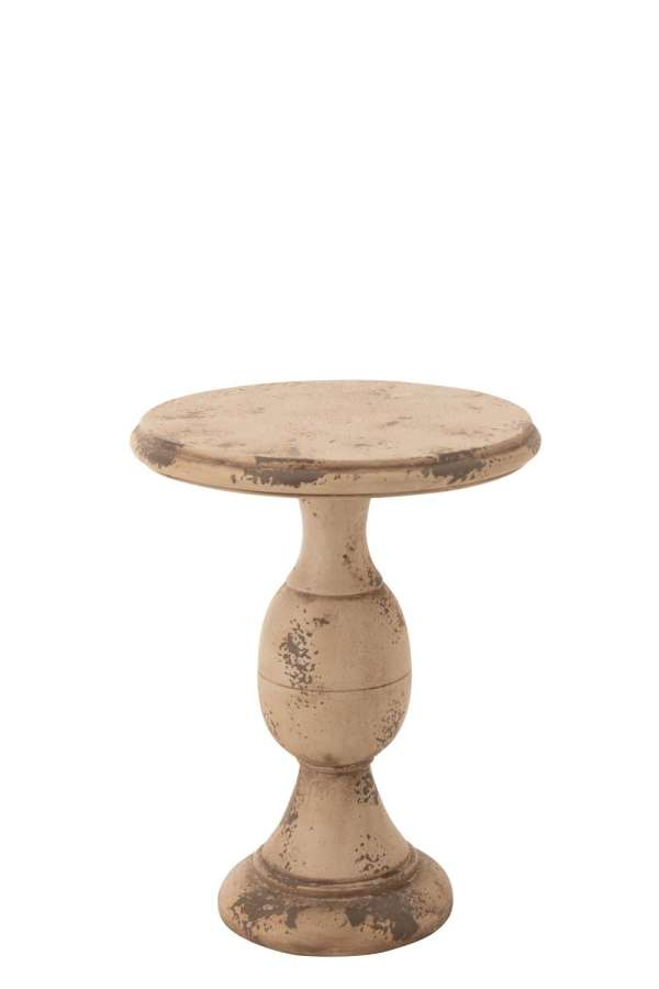 SIDE TABLE ANTIQUE OUTDOOR MAGNESIUM BEIGE