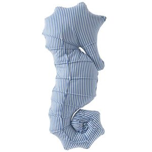 CUSHION SEAHORSE STRIPED POLYESTER BLUE/WHITE