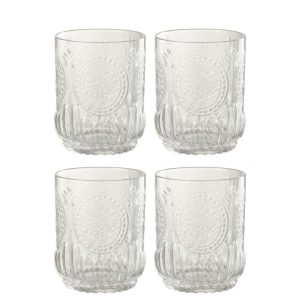 GIFTBOX 4 DRINKING GLASS MAYA GLASS TRANSPARENT