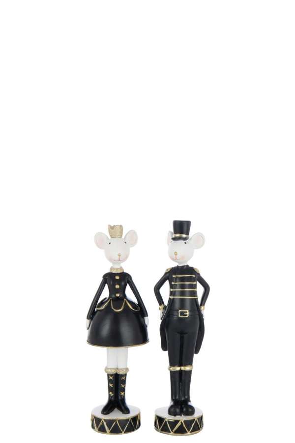 MOUSE MUSICIAN POLYRESIN MULTICOLORED SMALL ASSORTMENT OF 2