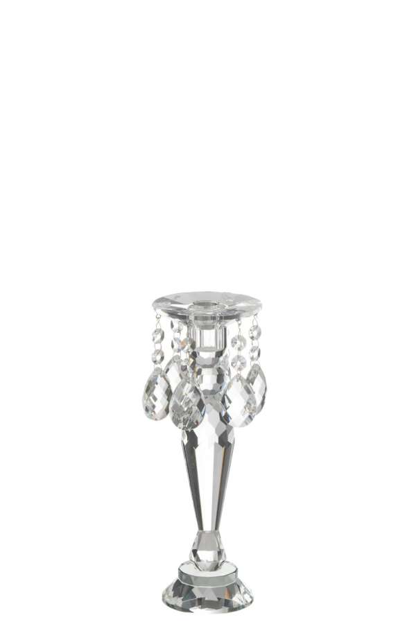 CANDLE HOLDER LOUISE CRYSTAL TRANSPARENT LARGE