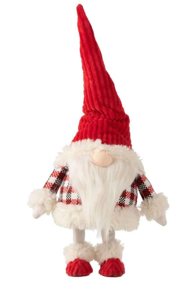 SANTA STANDING WOBBLE PLUSH RED/WHITE