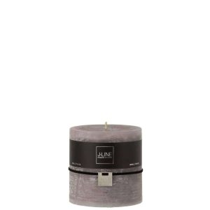 CYLINDER CANDLE  DARK GREY64H