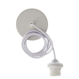 LAMPHOLDER JUTE WHITE