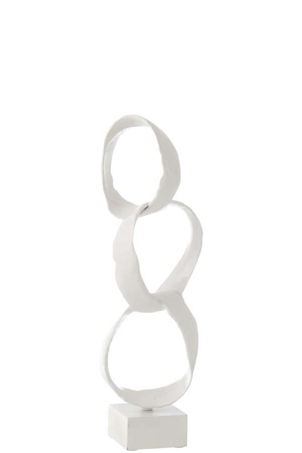 FIGURE RINGS ON FOOT ALUMINIUM WHITE SMALL