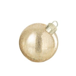CHRISTMAS BAUBLE LED GLASS GOLD COLORED MEDIUM