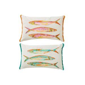 CUSHION SARDINES COTTON MULTI ASSORTMENT OF 2