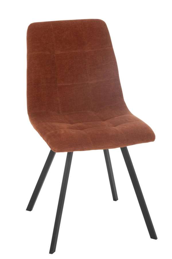 DINING CHAIR CLARK METAL/POLYESTER RUST