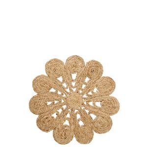 PLACEMAT FLOWER JUTE NATURAL