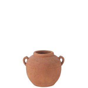VASE MOKE ROUND HANDLES TERRA COPPER