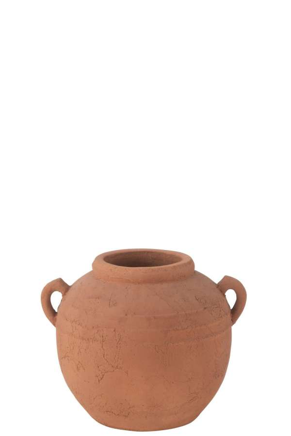 VASE MOKE ROUND HANDLES TERRA COPPER