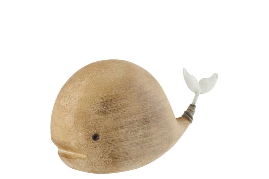WHALE PAULOWNIA WOOD NATURAL/WHITE MEDIUM