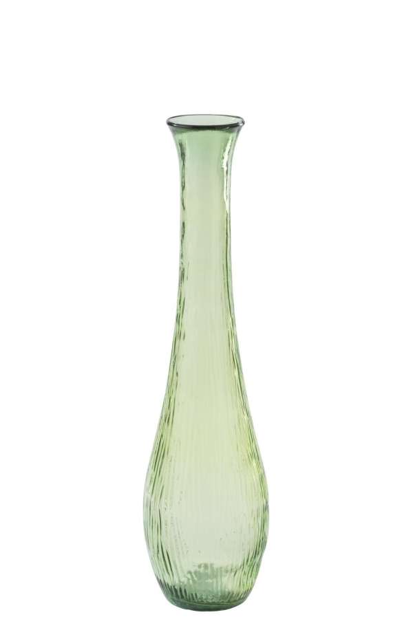 FLOOR VASE  GLASS LIGHT GREEN