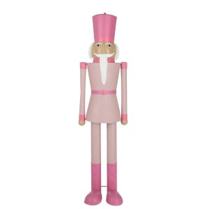 NUTCRACKER MOUSTACHE METAL PINK LARGE