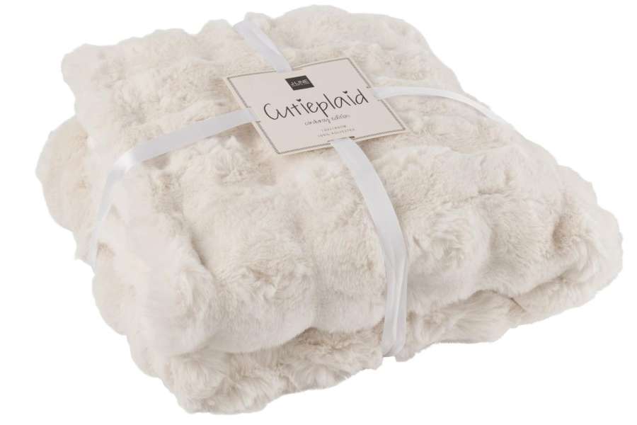 PLAID WAVE POLYESTER WHITE