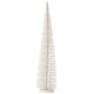 CHRISTMAS TREE DECO GLITTERS PLASTIC WHITE LARGE