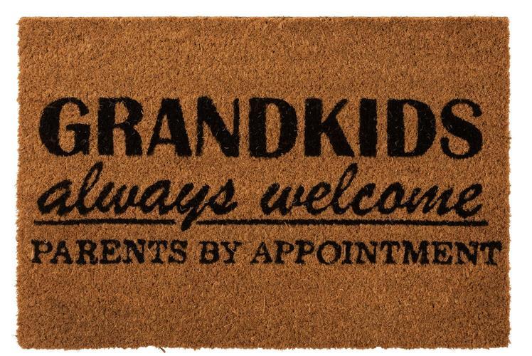 DOOR MAT GRANDKIDS COCONUT NATURAL/BLACK