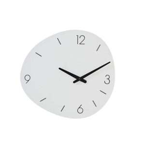 WALL CLOCK OVAL METAL WHITE