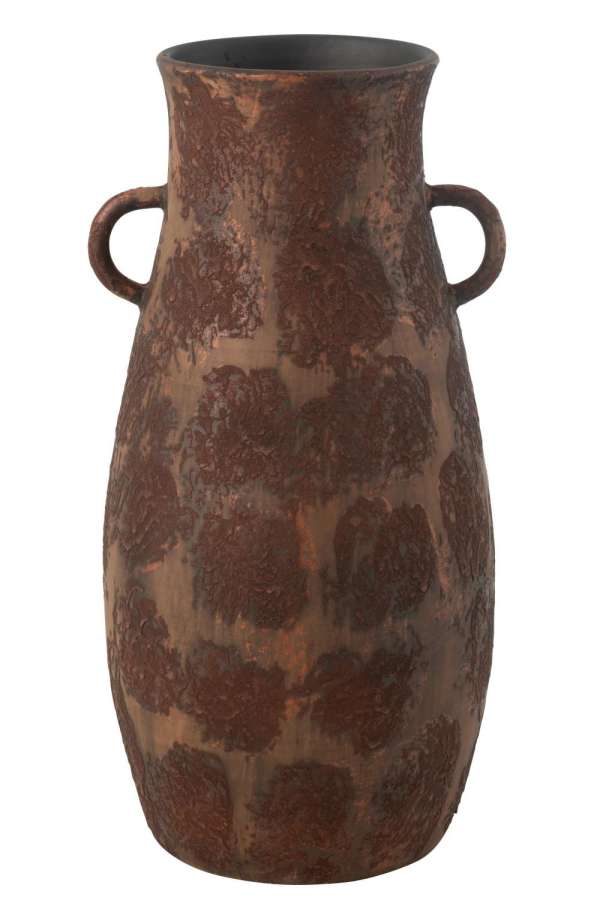 VASE AMPHORE TERRA BROWN/RUST LARGE