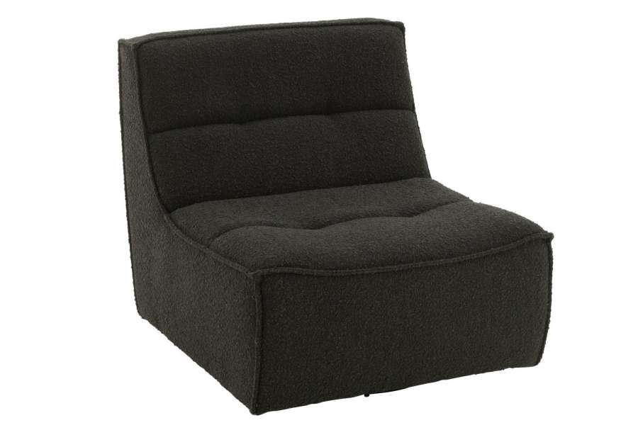 ARMCHAIR SWIVEL SQUARE FOAM BLACK