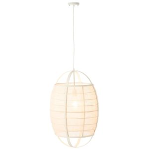 HANGING LAMP ION LINEN/BAMBOO WHITE LARGE