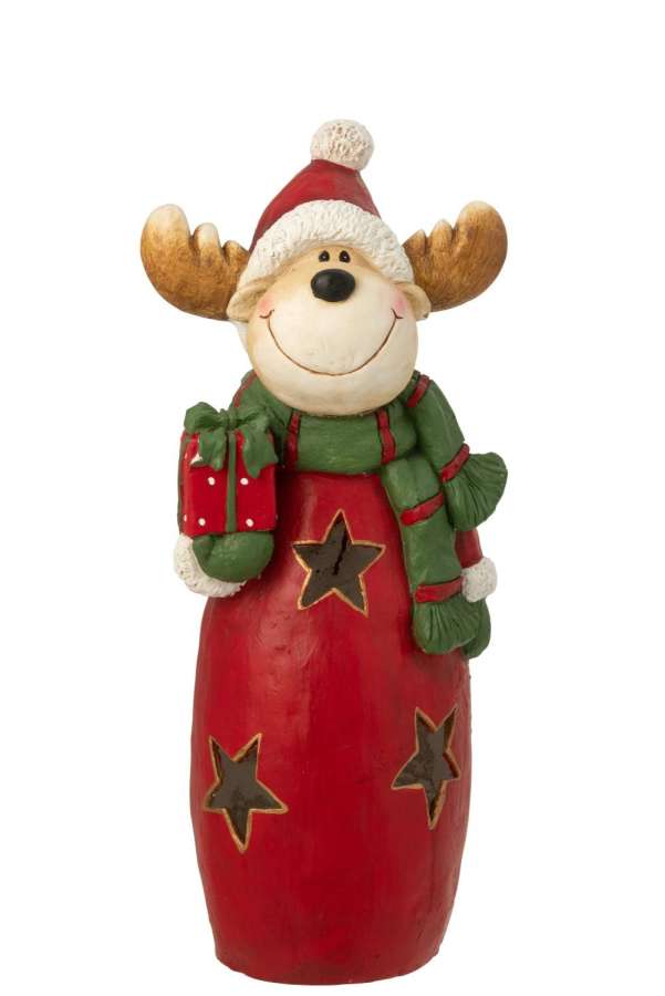 REINDEER SCARF + HAT MAGNESIUM MULTICOLORED LARGE