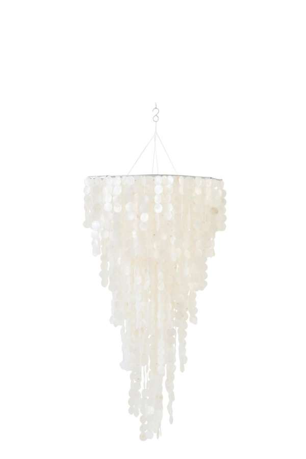 HANGER CAPIZ WHITE MEDIUM