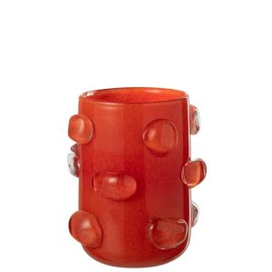 VASE ARUNA GLASS RED SMALL