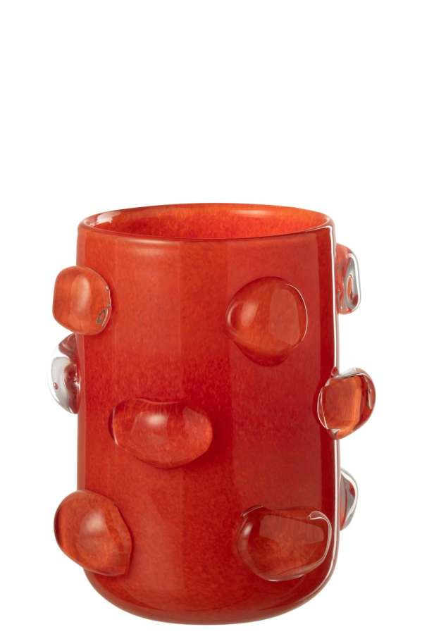 VASE ARUNA GLASS RED SMALL
